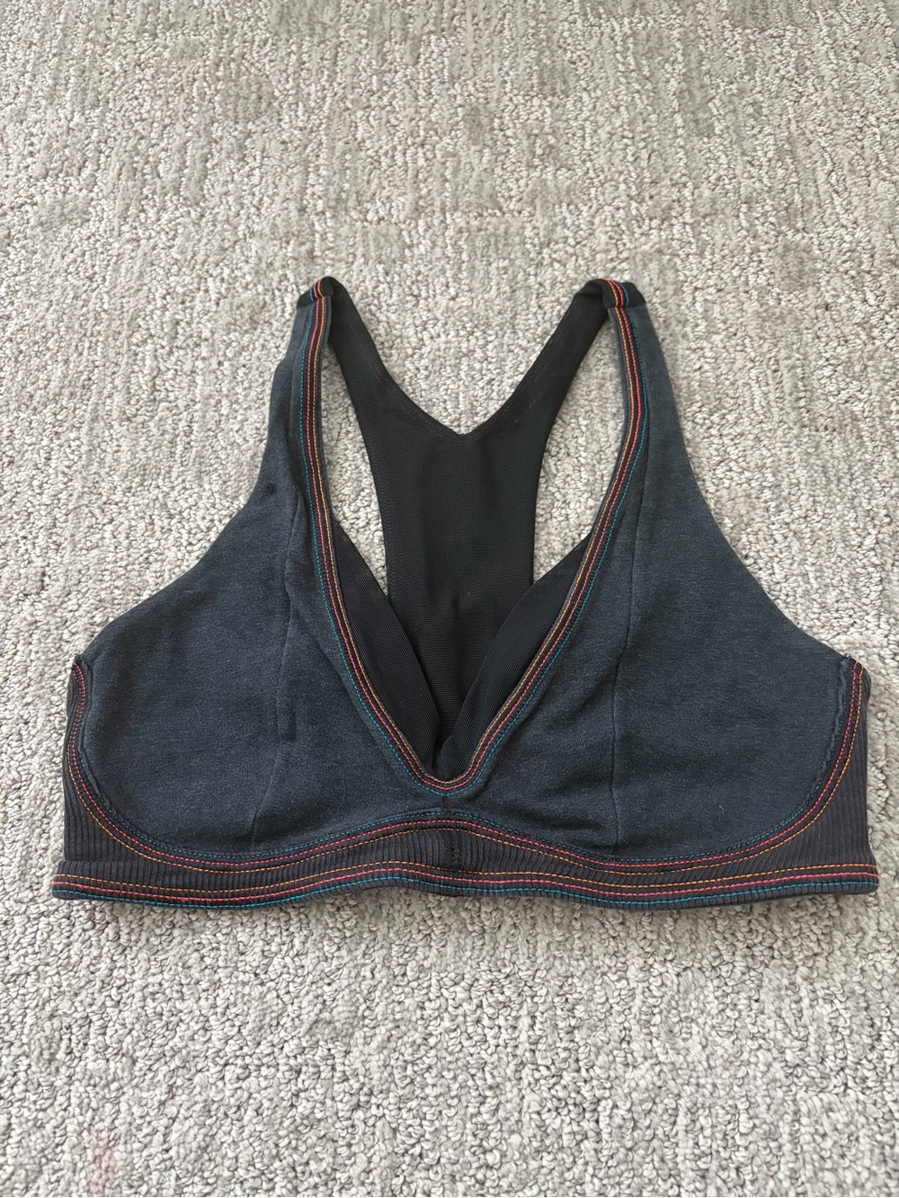 Lululemon athletica Sports Bra - Charcoal with Contrast Stitching